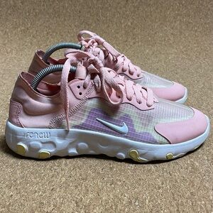 Nike Pink and Light Purple Wave React Sneakers